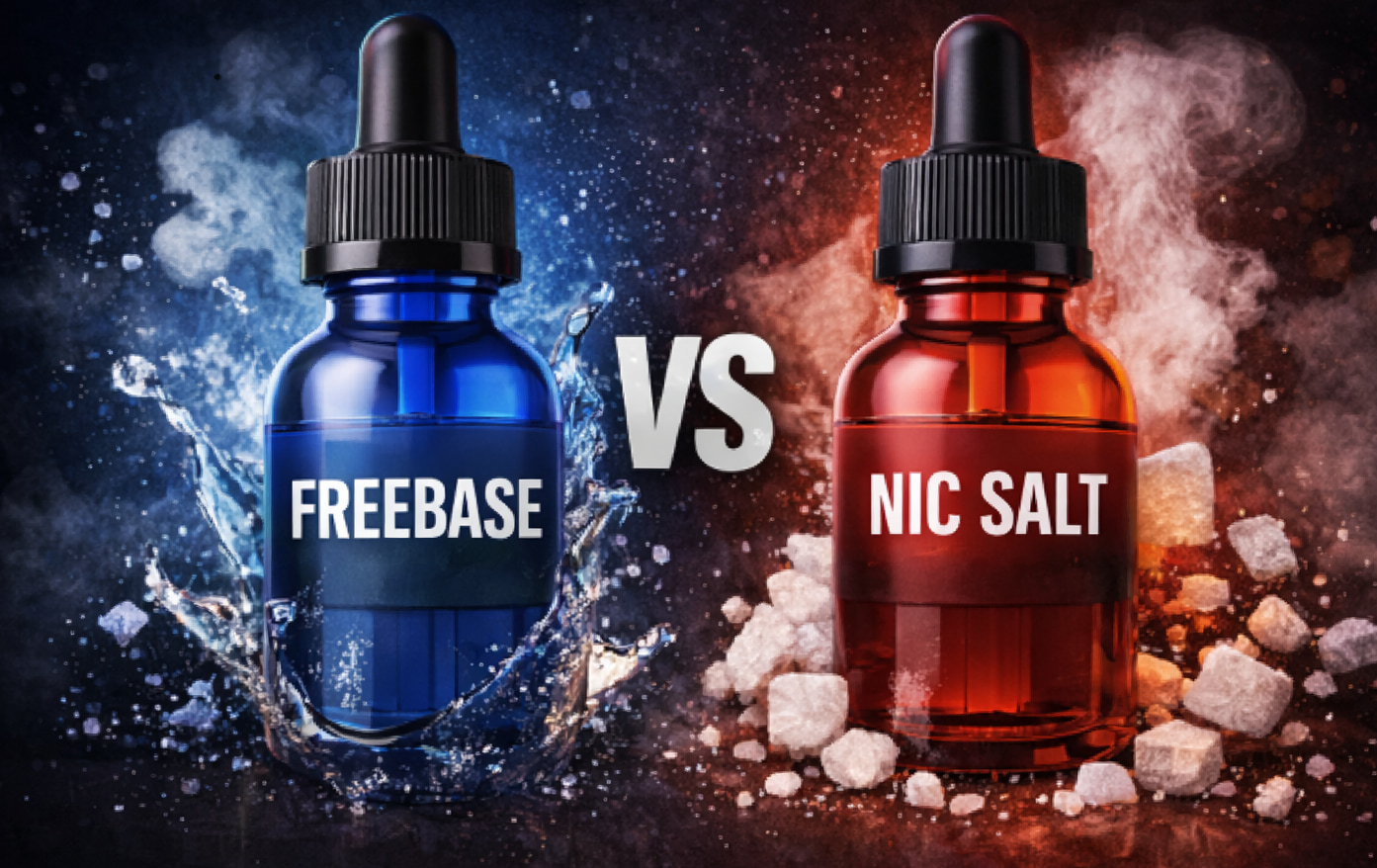 Comparativo visual Freebase vs Nic Salt